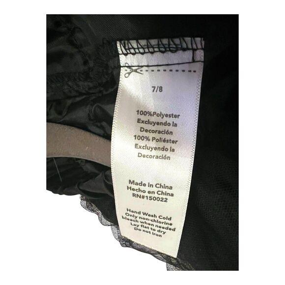 Disney Tutu Couture Girls 7/8 Minnie Mouse Skirt W/ Bows Black TULLE Multi-layer - Picture 5 of 7